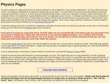 Tablet Screenshot of physicspages.com